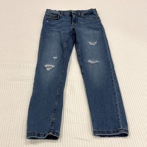 Zara boys skinny fit Comfy jeans. Distressed blue. Size 13-14.